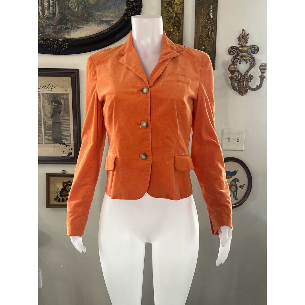 Ralph Lauren Orange Corduroy Blazer Size 6